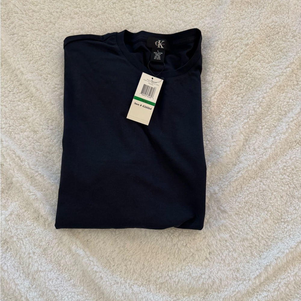 NWT Calvin Klein Men’s Cotton Tee – Officer Navy – Size Large